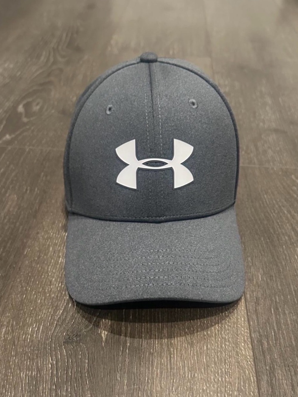 Under Armour Men's Charcoal Gray Fitted Curved-Brim Logo Hat Size M\L